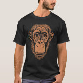 Brown Chimpanzee - Ape Not Monkey - Cute Chimp Tシャツ (正面)