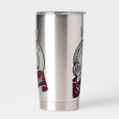 Brown Clan Badge & Tartan 保温保冷タンブラー (左面)