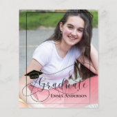 Brown Class Of 2025写真卒業アドバイスカード (裏面)