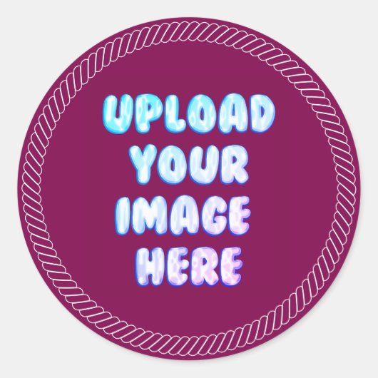 Brown Classic Round Sticker with a Business Logo ラウンドシール (正面)