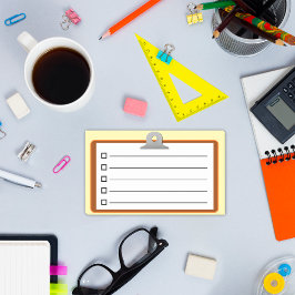 Brown clipboard white紙チェックリスト10"x 6" ポストイット