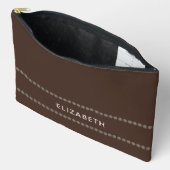 Brown Clutch Bag, Classic Rustic Style, for her アクセサリーポーチ (見開き)