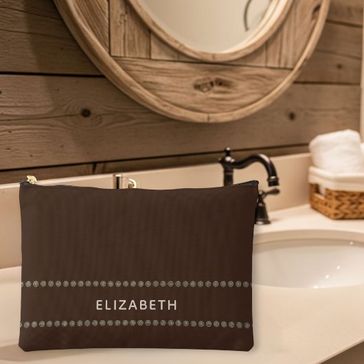 Brown Clutch Bag, Classic Rustic Style, for her アクセサリーポーチ