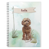 Brown Cockapoo氏の新型犬おめでとう ノートブック (正面)