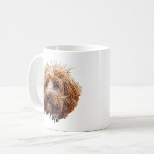 Brown Cockapoo Coffee Mug コーヒーマグカップ (正面左)