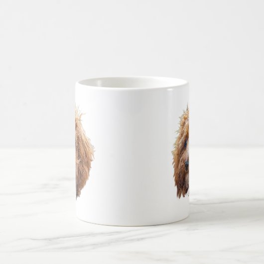 Brown Cockapoo Coffee Mug コーヒーマグカップ (中央)