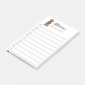 Brown Cockapoo Dog パーソナライズされた To Do List ポストイット (アングル)