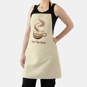 Brown Coffee espressoエレガントビジネスロゴショップ エプロン