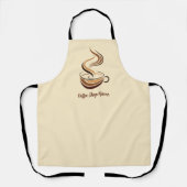 Brown Coffee espressoエレガントビジネスロゴショップ エプロン (正面)