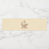 Brown Coffee espressoエレガントビジネスロゴショップ ペットボトルラベル (シングルラベル)