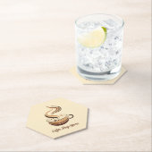 Brown Coffee espressoエレガントビジネスロゴショップ ペーパーコースター (インサイチュ)