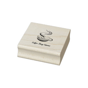 Brown Coffee espressoエレガントビジネスロゴショップ ラバースタンプ