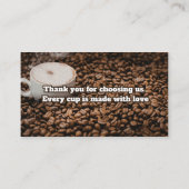 Brown Coffee Loyalty Card Beans Background ロイヤリティカード (裏面)
