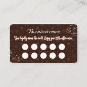 Brown Coffee Loyalty Card Minimal Design ロイヤリティカード (正面)