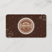 Brown Coffee Loyalty Card Minimal Design ロイヤリティカード (裏面)