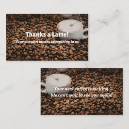 Brown Coffee Thank You Card Beans Style ロイヤリティカード