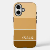 Brown Color Block Personalized  Case-Mate iPhoneケース (裏面)