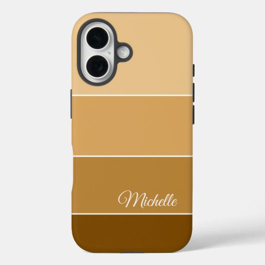 Brown Color Block Personalized  Case-Mate iPhoneケース (裏面)