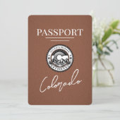 Brown Colorado Passport日付の保存 セーブザデート (スタンド正面)