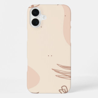 Brown Colorful Floral Linktree | iPhone 16 Plusケース