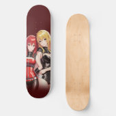 Brown colour anime girl skateboard スケートボード (正面)