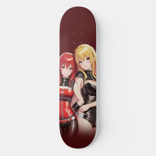 Brown colour anime girl skateboard スケートボード (正面)