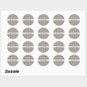 Brown Combination Houndstooth by Shirley Taylor ラウンドシール (シート)
