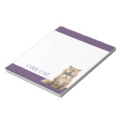 Brown Cool Cat Glasses   ノートパッド (回転)