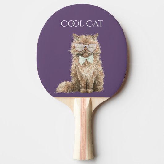 Brown Cool Cat Glasses   卓球ラケット (正面)