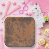 Brown Cow Print Paper Plates ペーパープレート (パーティー)