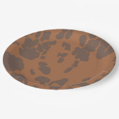 Brown Cow Print Paper Plates ペーパープレート (アングル)