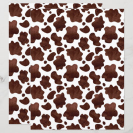 Brown Cow Print Scrapbook Paper