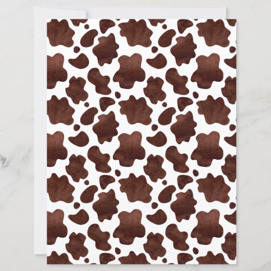 Brown Cow Print Scrapbook Paper (正面)