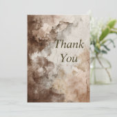 Brown Cracked Paint Thank You Card 招待状 (スタンド正面)