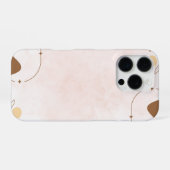 Brown Cream Aesthetic Floral Linktree  | iPhoneケース (裏面横)