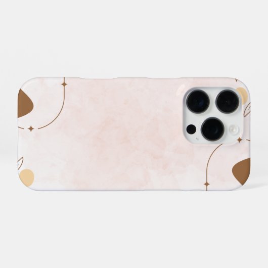 Brown Cream Aesthetic Floral Linktree  | iPhoneケース (裏面横)