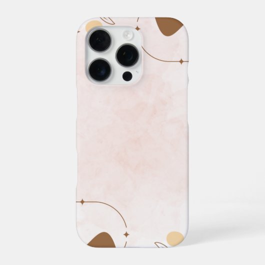 Brown Cream Aesthetic Floral Linktree  | iPhoneケース (裏面)