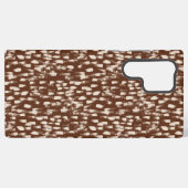 Brown Cream Beige Abstract Pattern Samsung Galaxyケース (裏面横)