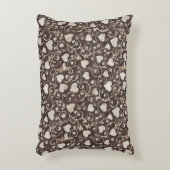 Brown Cream Hearts アクセントクッション (正面(垂直))