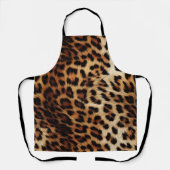 Brown Cream Leopard Animal  エプロン (正面)