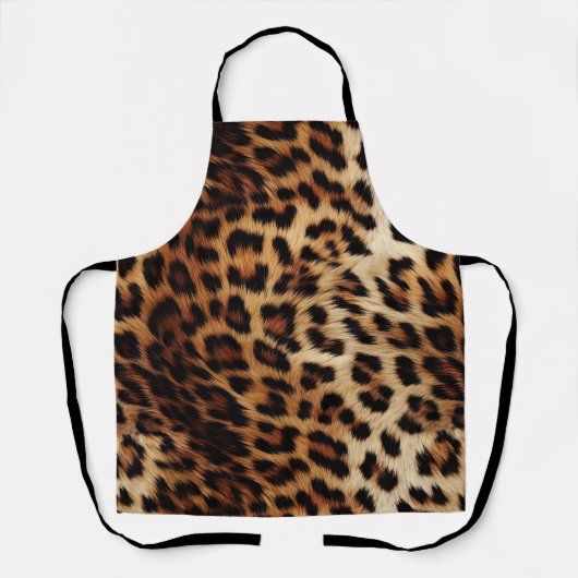 Brown Cream Leopard Animal  エプロン (正面)