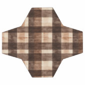 Brown Cream Plaid Stripes サッカーボール (フラット)