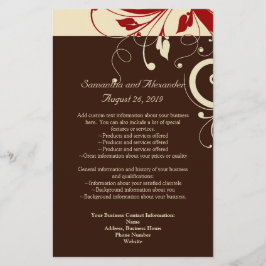 Brown/Cream/Red Reverse Swirlプログラム/フライヤー チラシ