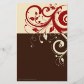Brown/Cream/Red Reverse Swirlプログラム/フライヤー チラシ (裏面)