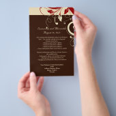 Brown/Cream/Red Reverse Swirlプログラム/フライヤー チラシ (ハンドル)