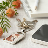 Brown Cream Southwest Cowhide  キーホルダー (側面)