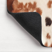 Brown Cream Southwest Cowhide  マウスパッド (コーナー)