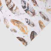 Brown Cream Tribal Native Feathers 薄葉紙 (詳細)