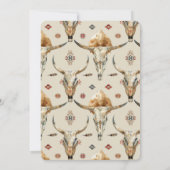 Brown Cream Tribal Native Feathers Birthday 招待状 (裏面)