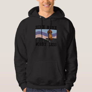 Brown Dachshund Hike More Worry Less Graphic Hikin パーカ